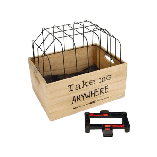 Beeztees Holz-Fahrradkorb Journey + Schutzgitter Beeztees Holz-Fahrradkorb Journey + Schutzgitter -Heimtierbedarf beeztees houten fietsmand journey kap 174289 0500 none