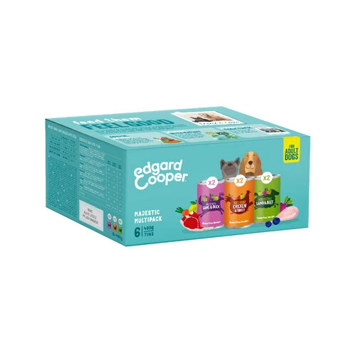 Edgard & Cooper Multipack Hundefutter - Dose - Huhn / Wild & Lamm -Heimtierbedarf edgard cooper multipack hondenvoer blik kip wild lam 182692 0500 none